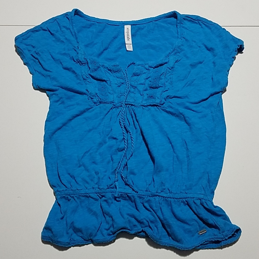 Junior short sleeve peasant top